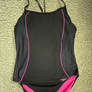 NWOT Speedo Endurance 1 pc Black X-Back swimsuit